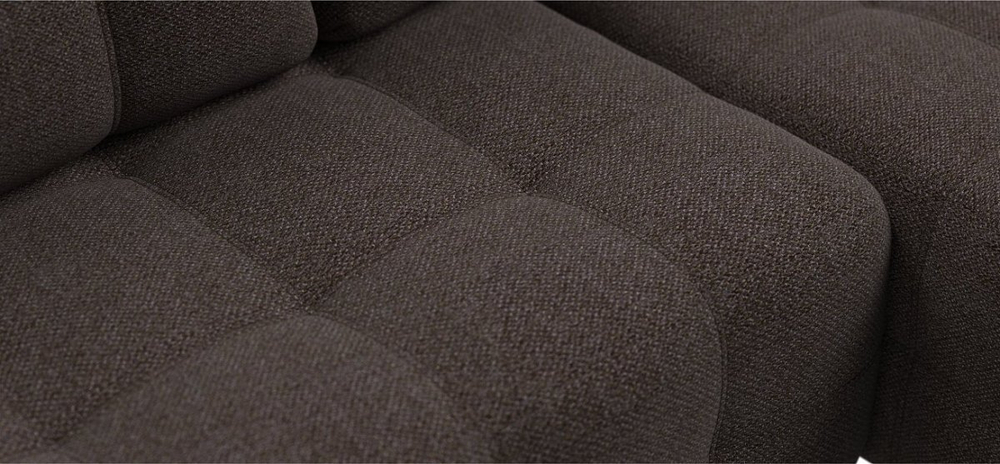 Угловой диван Денди Рогожка Мальмо шоколад