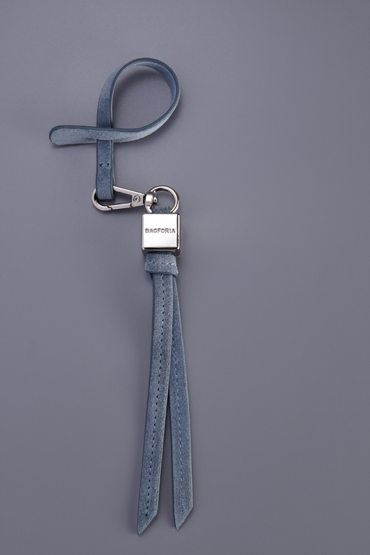 БРЕЛОК «CHARM» 01 ЗАМША ГОЛУБОЙ