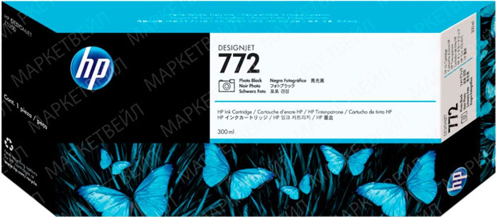 Картридж HP 772 струйный черный фото (300 мл)