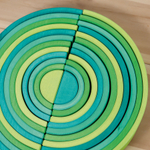 Большая деревянная радуга  "Зеленый луг", 12 деталей