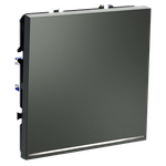 Проходной переключатель встраиваемый VOLTUM S70 одноклавишный с подсветкой 10А, (титан)