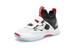 Kawasaki Transcend Collection Textile, Leather Cushioning, Wear Resistant Mid top Badminton Shoes Unisex White Black