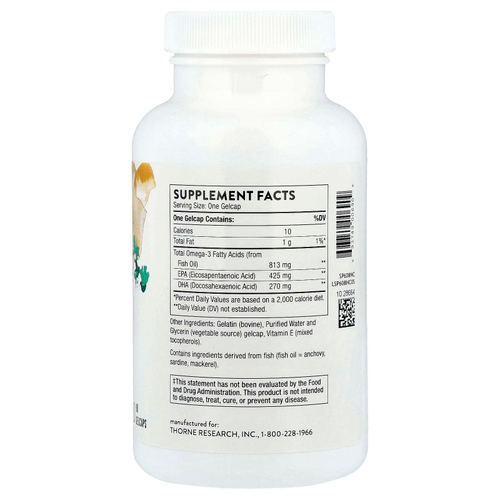 Thorne, Super EPA, ЭПК и ДГК, 90 капсул