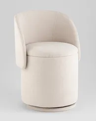 Пуф-трансформер Таунсвилл вращающийся с ящиком букле молочный