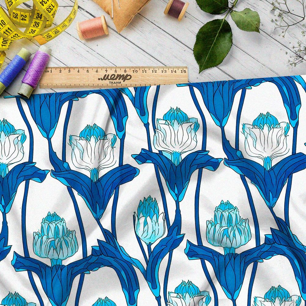 Ткань премиум шифон мистический узор