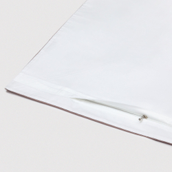 Постельное белье cемейное Сlaire&Caroll Frame белое с бежевым