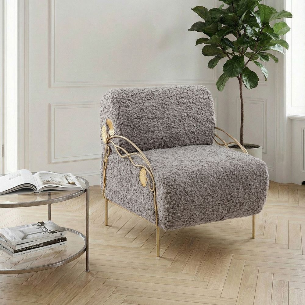 Кресло Нимфея Серый Айвори