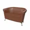 Диван «ЛАГУНА», обивка кожзам коричневый