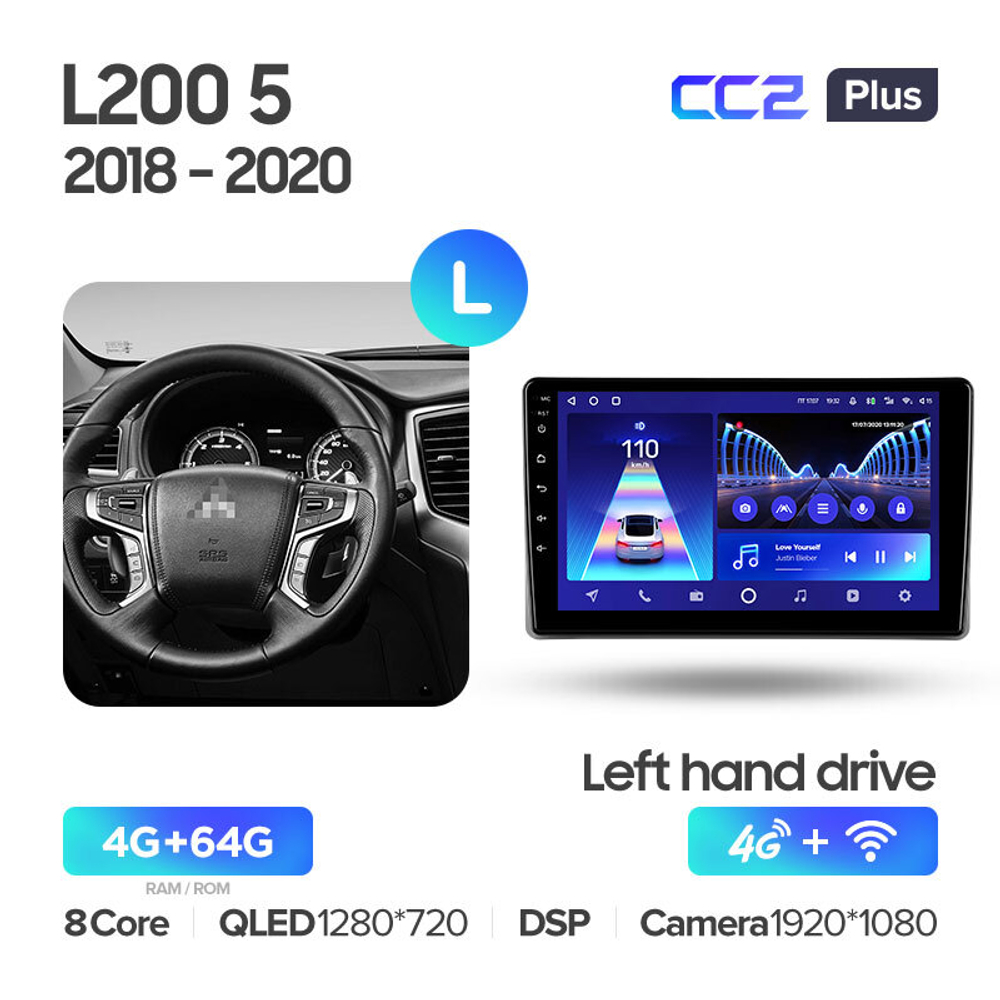 Teyes CC2 Plus 9" для Mitsubishi L200 5 2018-2020