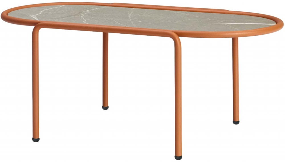 Столик кофейный металлический Scab Design Dress Code, терракотовый, камень