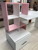 Стол письменный В-1 белый/розовый