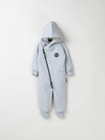 Комбинезон-косуха с капюшоном "Серый меланж" утепленный