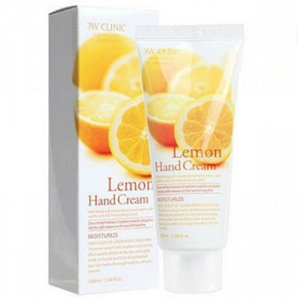 Увлажняющий крем для рук с лимоном 3W Clinic Moisturizing Hand Cream (lemon) (100 мл)