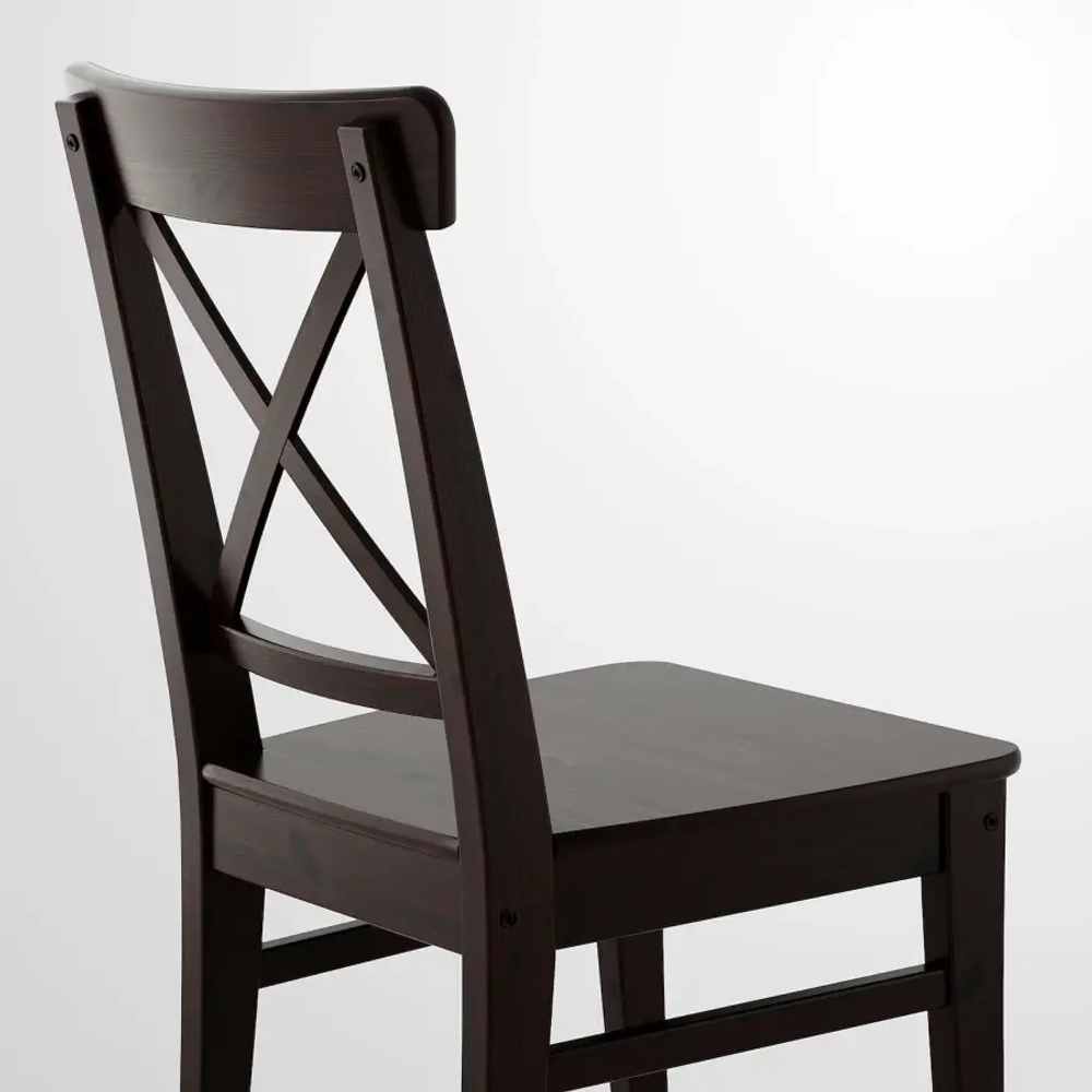 Стул деревянный - IKEA INGOLF, 91х43х52 см,  черный, ИНГОЛЬФ ИКЕА