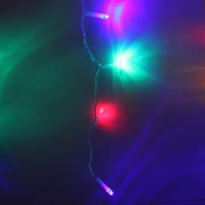 Гирлянда для улицы ЗАНАВЕС «Мерцание» ш2* в3,0 м 480 ламп LED, прозрач.пров,1 реж.,IP-54, Мультицвет, белый мерцает (возможность соединения)