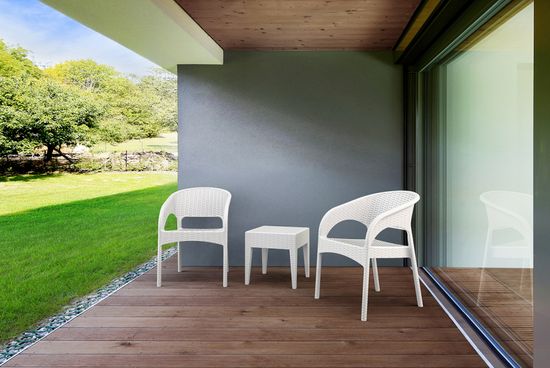 Кресло пластиковое плетеное Panama белое Турция