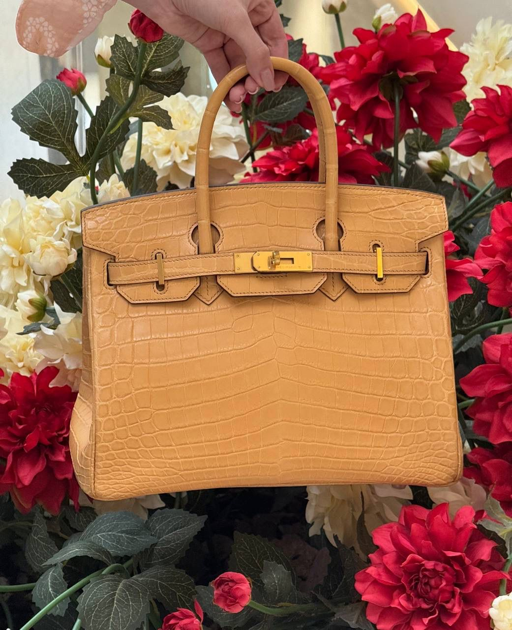 Сумка Hermes из кожи крокодила 30 см