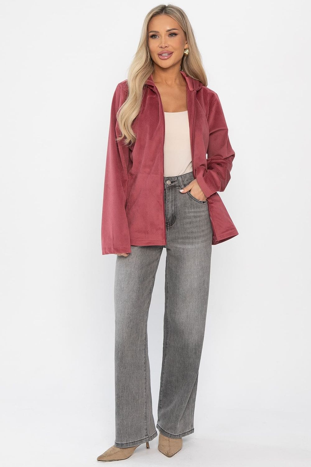 Толстовка из вельвета Нимара (чайная роза) Б14413-25М LT Collection