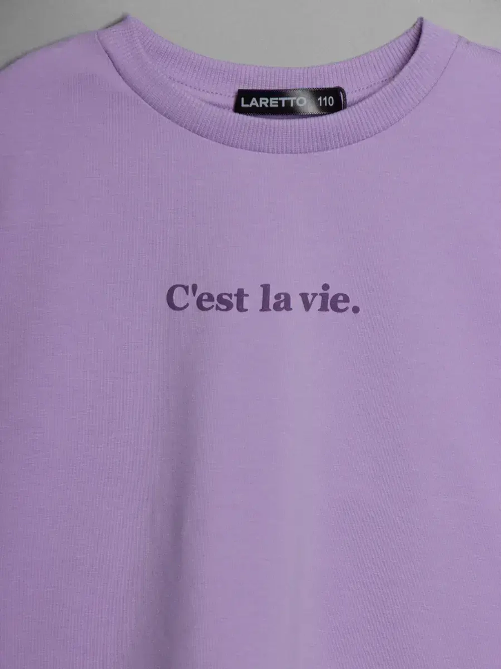 Летний костюм для девочки, лонгслив и юбка