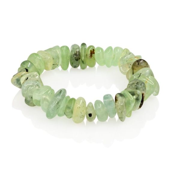 Браслет из натурального Пренита - галтовка