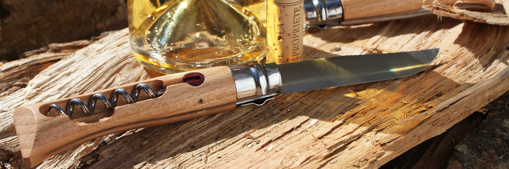 Нож Opinel №10, нержавеющая сталь, рукоять из бука, со штопором, 001410