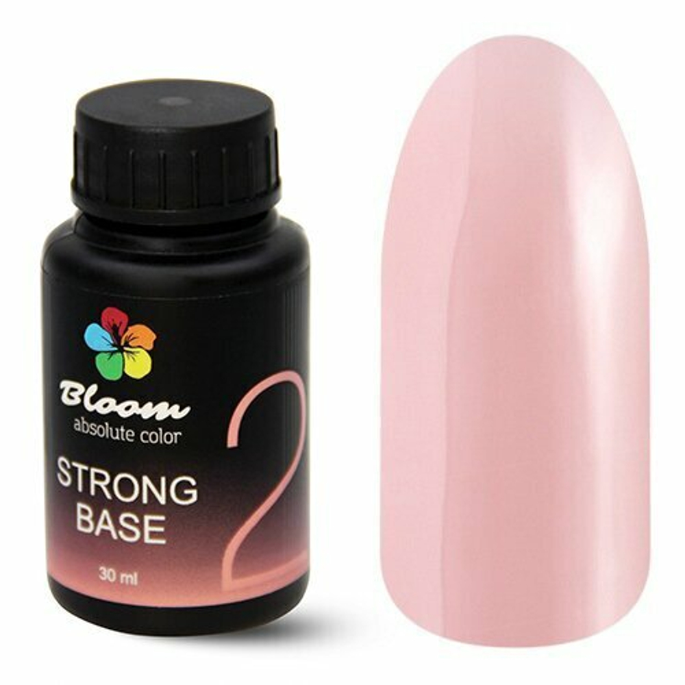 База Bloom Strong COVER жесткая №02 30мл (теплый розовый) (без кисти)