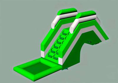 Надувная лестница для бассейна из ПВХ с бассейном, зелёный, 6,7*1,8*3 м