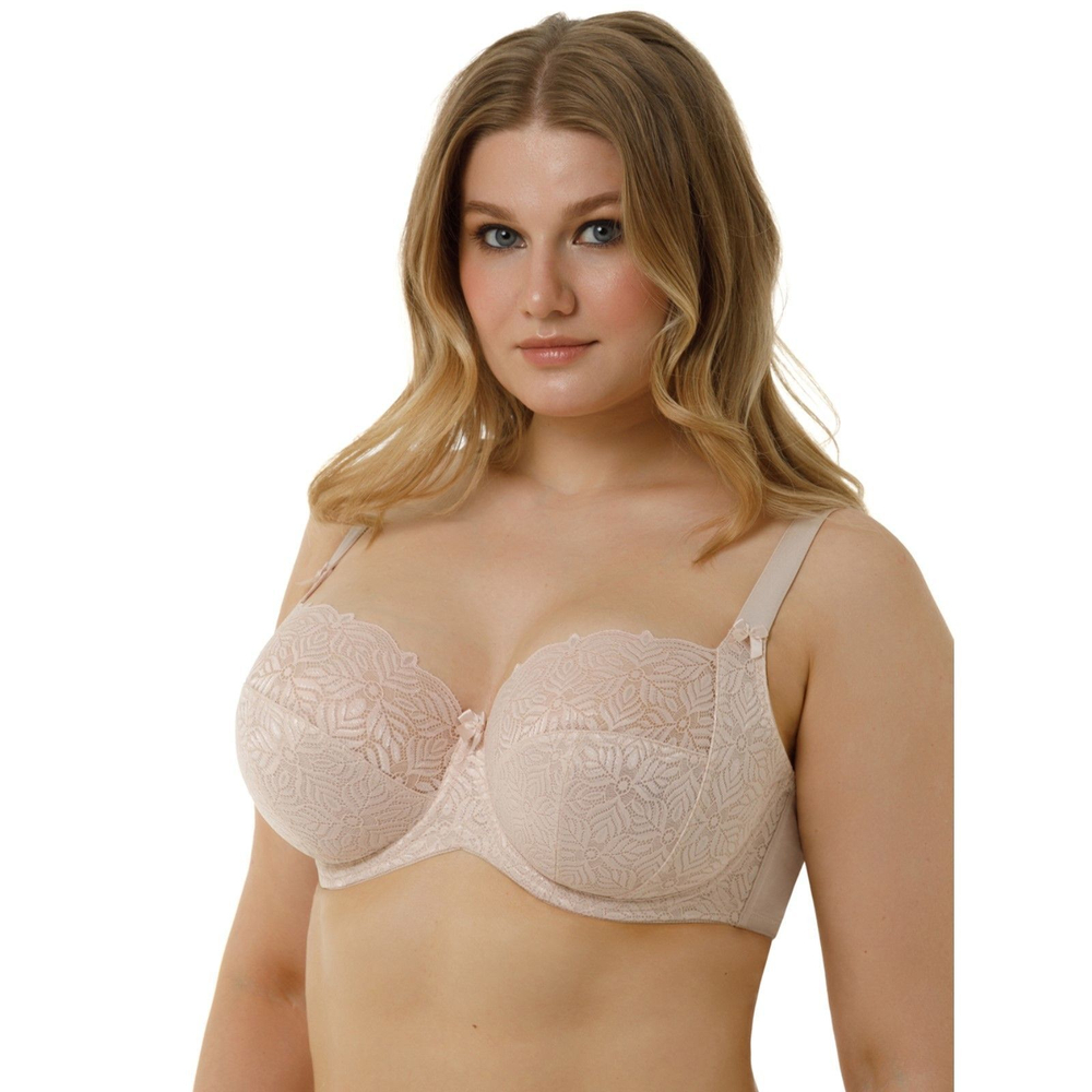 Кружевной бюстгальтер на каркасах с мягкой чашкой (Размер: 85F) (Цвет: черный)