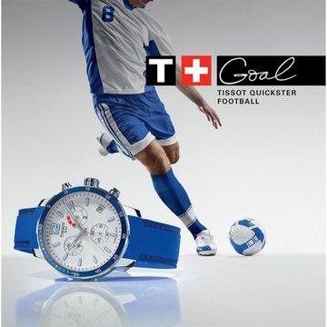 Tissot T095.449.17.037.00 Мужские швейцарские часы посвящены футболу, с хронографом на ремешке T-Sport Quickster