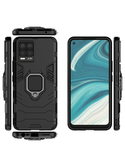 Противоударный чехол с кольцом Panther Case для Realme 8 Pro