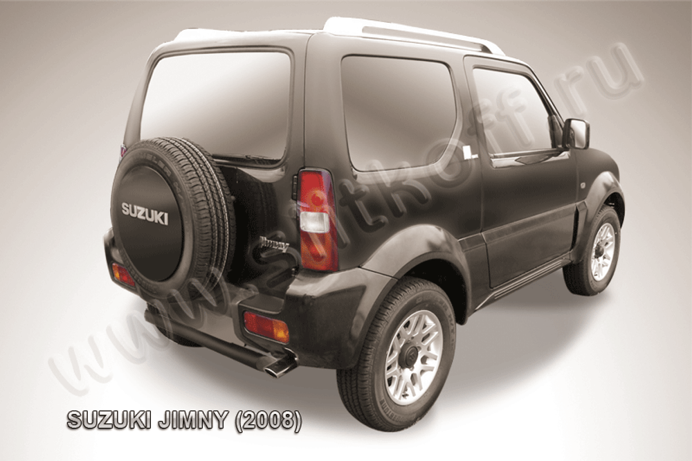 Защита заднего бампера Suzuki Jimny (1998-2019) d57 серебристая