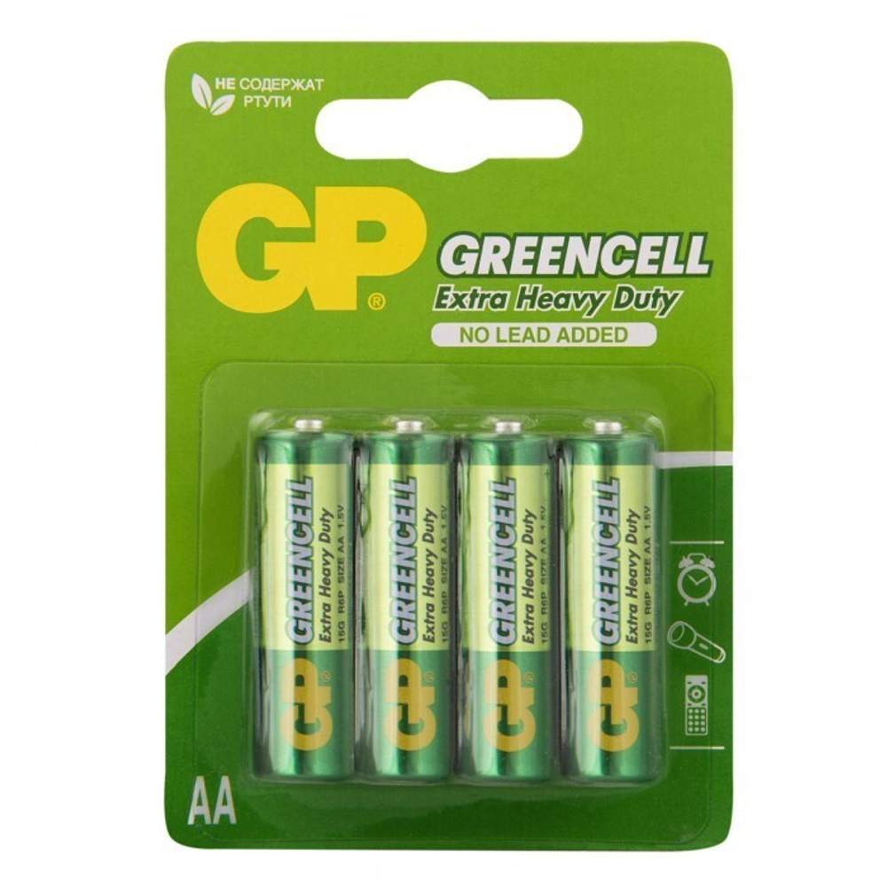 Батарейка R6 AA GP Greencell (1шт.)
