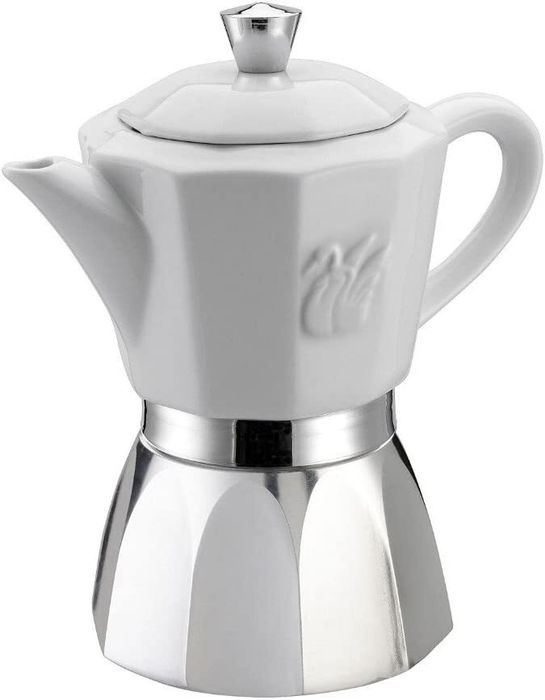 Кофеварка гейзерная G.A.T. CHIC 01-120-04B 200ml индукция, фарфор/алюминий