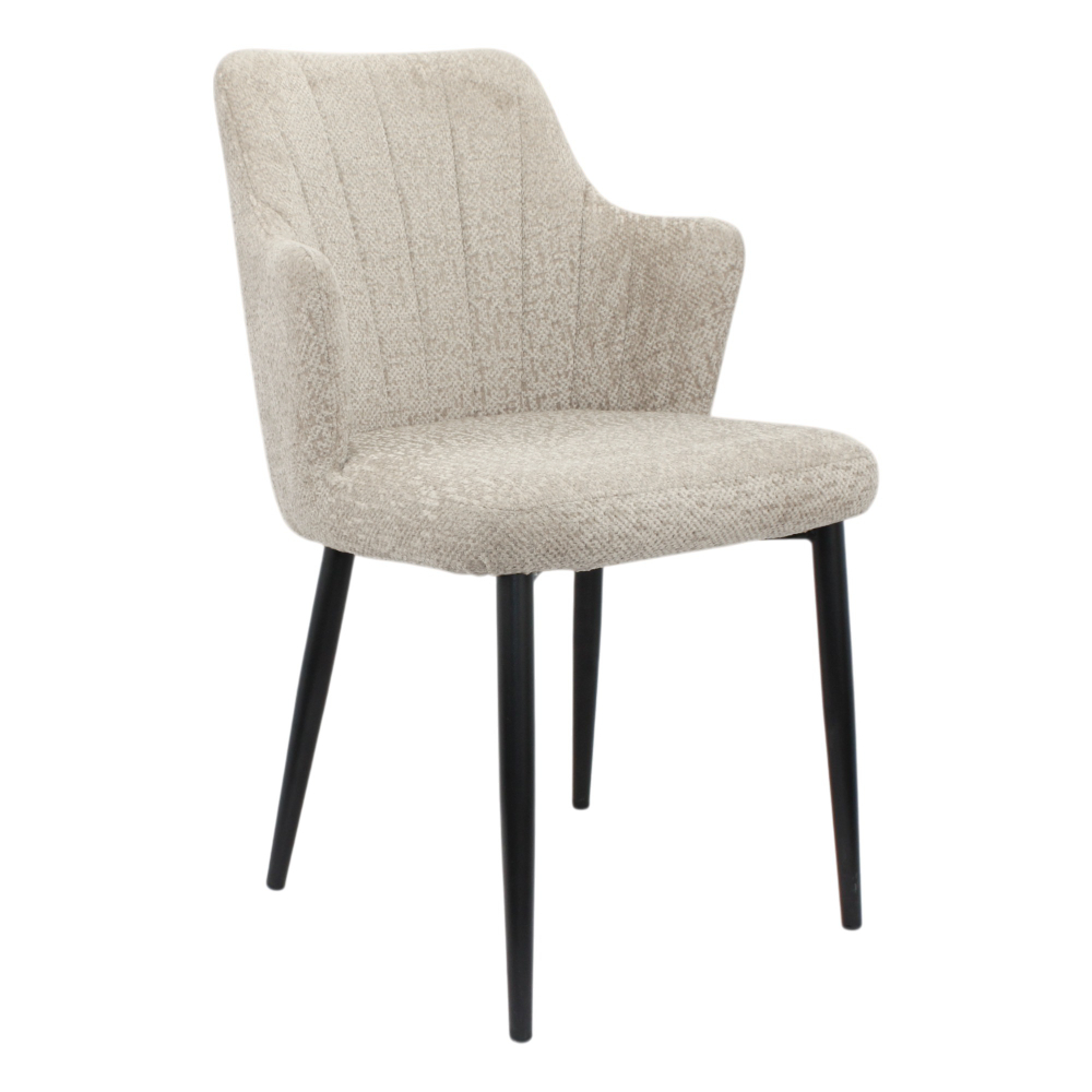 Стул "Монт" (арт. 346), велюр Сити01 бежевый, ножки черные