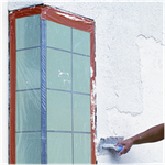 Малярная лента из ПВХ для штукатурных работ Folsen® 0253350, 33мХ50мм, гладкая, оранжевая