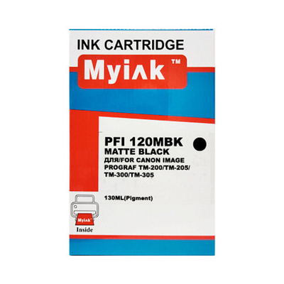 Картридж MyInk, аналог CANON PFI-120MBk для TM-200/205/300/305 Matte Black (130ml, Pigment)