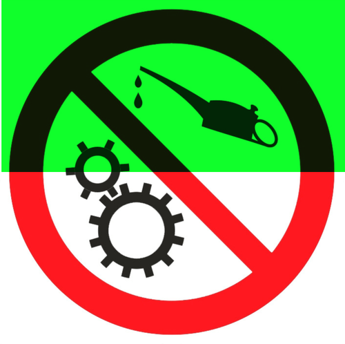 Р37 "Запрещается смазывать элементы во время работы механизма"