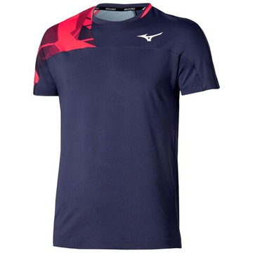 Мужская теннисная футболка Mizuno Daybreakers Shadow - odyssey grey