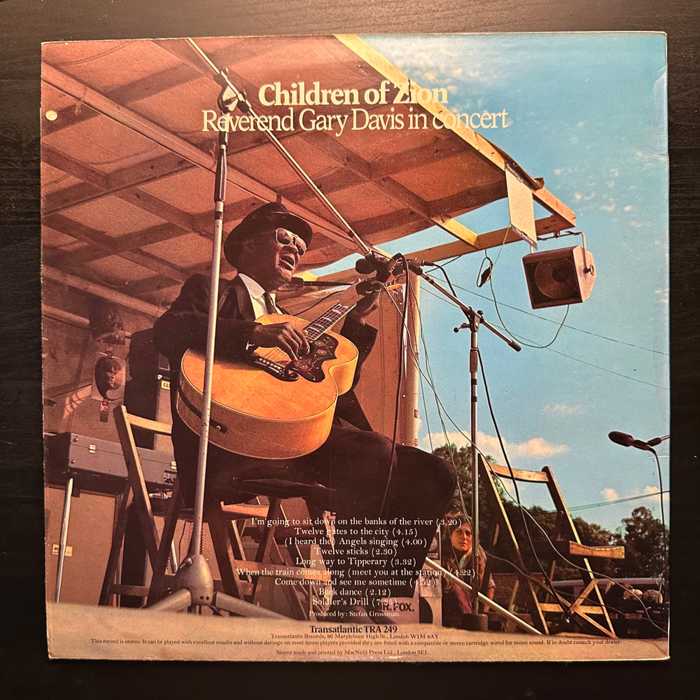 Reverend Gary Davis - Children Of Zion : Reverend Gary Davis In Concert (Англия 1971г.)