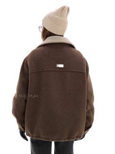 Шоколадная куртка с накладными карманами