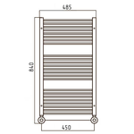 Полотенцесушитель водяной MOND, 485x840, хром, ST-MON-W448084-CR