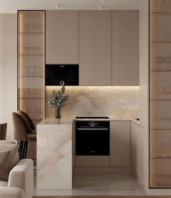 Примеры современных кухонь в дизайне из интернета