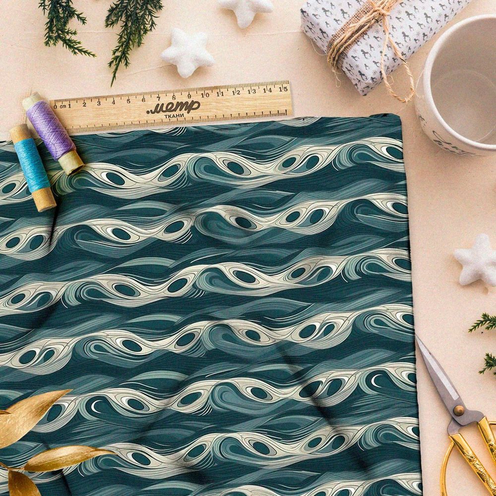 Ткань премиум таффета полосатые линии