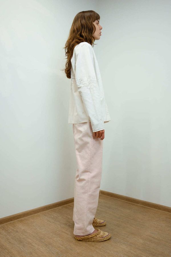 Рубашка с Длинными Рукавами 2 нежно-кремовая - фото 3