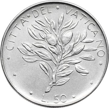 50 лир 1972 Ватикан