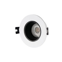 DK3061-WH+BK Встраиваемый светильник, IP 20, 10 Вт, GU5.3, LED, белый/черный, пластик