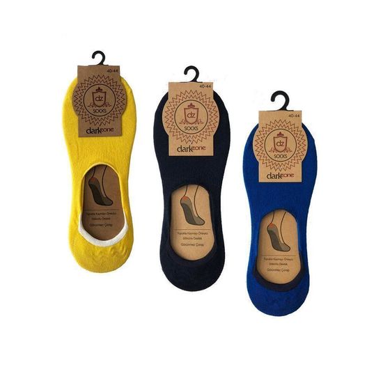 Носки-невидимки мужские набор 3в1 (желтые, черные, синие) DARKZONE DZCP3005
