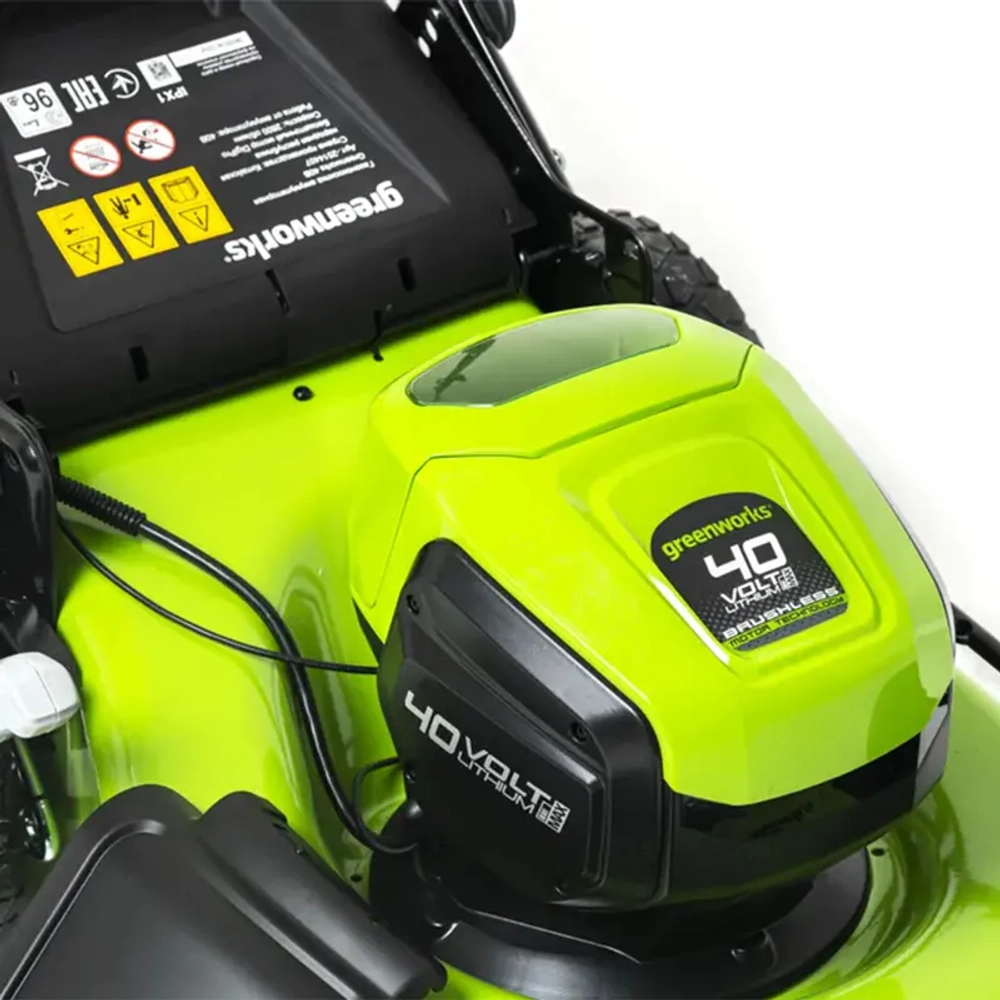 Газонокосилка аккумуляторная Greenworks GD40LM46HP 40В (1 x 4 Ач, ЗУ) нож 46 см, 2514407UB