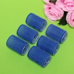 Бигуди липучки, 6шт., однотонные, цвет микс, d-4см