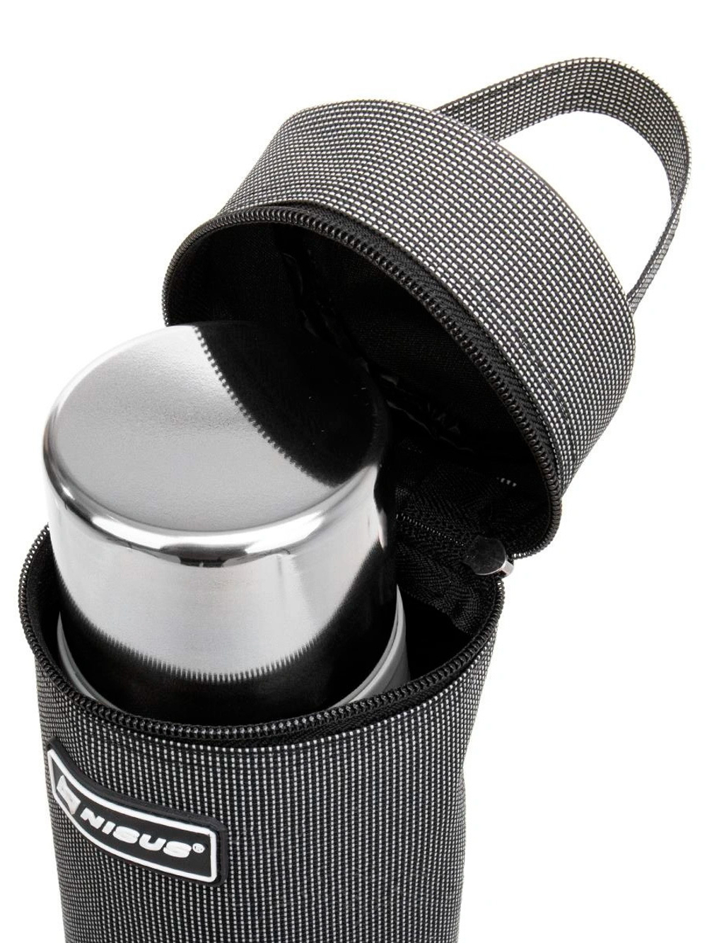 Термос Nisus 1000ML (2 крышки-кружки, чехол) (N-TM-039-KC)